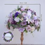 Lila Rose Lavendel Greenery Hochzeit Tisch Centerpiece Floral Ball Arrangement Event Party Requisiten Schießen Zubehör (50CM)