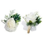 Rose Corsage Armband 4PCs Blumenhandgelenk Corsages mit Perlenkünstlernblumenarmbändern Hochzeit Brautjungfern Corsages für Brautduschen Abschlussball, Corsage Armband