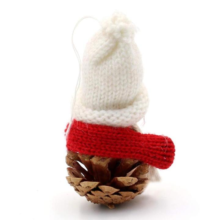 Brei/houten poppen/Kerstman als boomhangen/hanger in set van 4, afmetingen per figuur ca. 7,5 x 7,5 x 10 cm. 550119 dennenappelpoppen