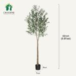 Künstliche Olivenbaum Pflanzen 210cm Fake Tropische Plastik Pflanze Perfekte Große Pflanzen im Topf für Indoor Outdoor Haus Büro Garten Moderne Dekoration Housewarming Geschenk