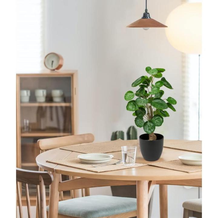 45 cm kleine , in pot, decoratieve planten in pot, zoals echt, Chinese geldplant, plastic planten voor woonkamer, slaapkamer, kantoor, decoratie