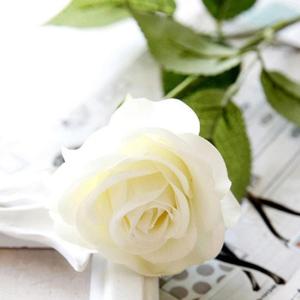 alkyoneus 10 PCS Künstliche Latex Blumenstrauß Rose Blumen Hochzeit Party Office Home Decor weiß