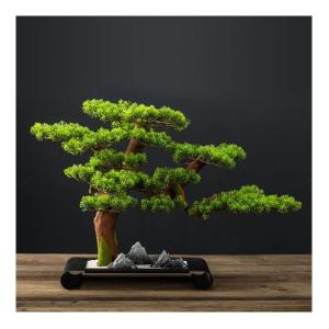 Künstlicher Bonsai-Baum Simulation Willkommen Kiefer Künstliche Bonsai Baum Gefälschte Topfpflanze Bonsai Kiefer Indoor Grüne Pflanze Dekoration Home Office Veranda Künstliche