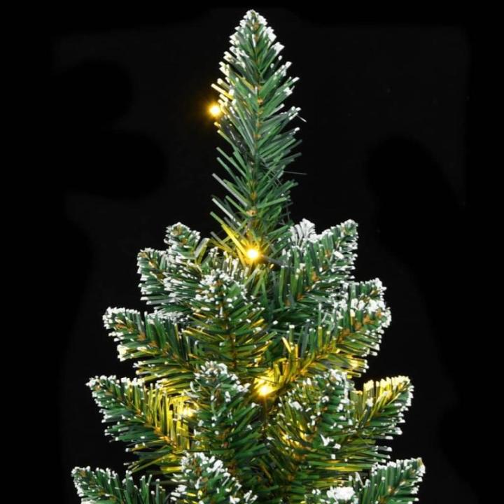 Kunstkerstboom, slank, dennenboom, kerstboom, oncht, kerstdecoratie met 150 leds, 150 cm