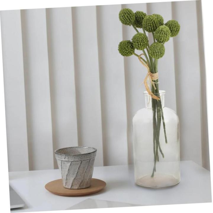 1stk Simulierte Kugelchrysantheme Löwenzahn-dekor Blumensträuße Party-kunstblume Blumenarrangement Strauß Simulations-blumenstrauß-dekor Künstliche Hortensien Green Plastik