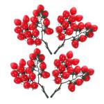 8 STK Simulierte Kirschtomaten Obst-Requisite Simulation Gemüse Obst Hausbedarf Sie Gemüse-Requisiten An Lebensechte Tomaten Falsches Obst Simulation Obstdekoration PVC Rot