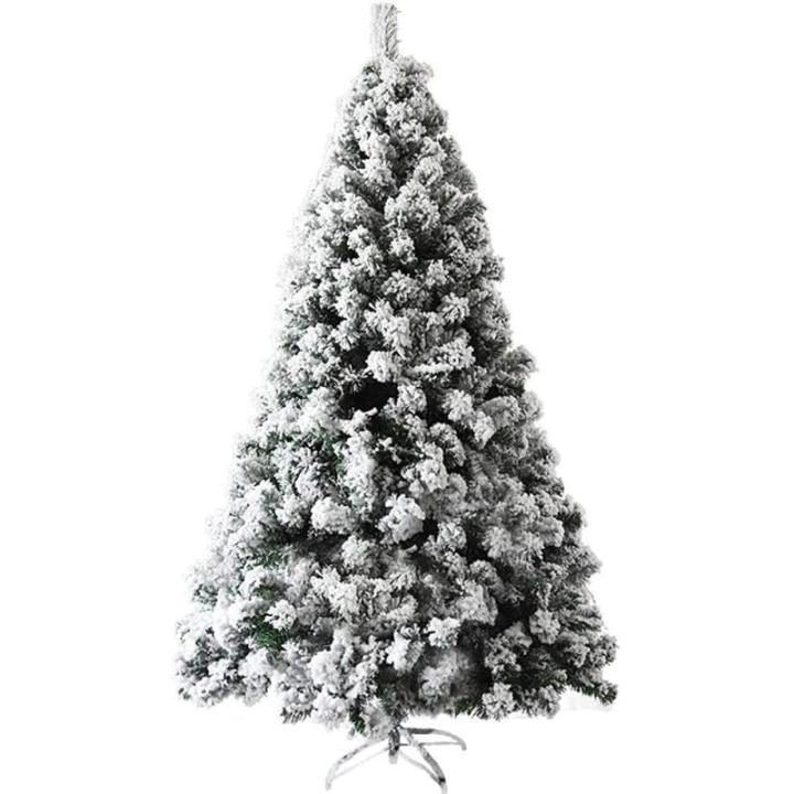 Weihnachtsbäume, schneebedeckter Weihnachtsbaum, Heimdekoration aus weißem Metall, Kiefer, künstlicher Ständer, einfach aufzubauender Weihnachtsbaum (Farbe: Weiß; Größe: 240