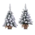 50CM Fallender Schnee Beflockter Weihnachtsbaum aus PVC-Material mit Sackleinenbasis, Mini-Desktop-Dekorationsbaum, Geeignet für Weihnachten, Zuhause/Büro/Küche, Restaurant/Desk