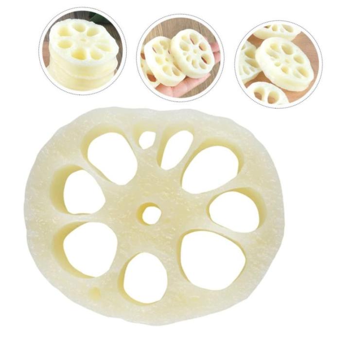 1 Satz Modell Der Lotuswurzelscheibe Mini-Food-Spielzeug Kinder Mini Dekor Mini-hausdekoration Kinder Dekor Kinderspielzeug Mini-Essen Mini-dekor Puppenzubehör PVC 4 Stück