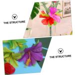 1 Satz Simulation Hibiskus Künstliche Hawaiianische Tropisches Blumendekor Abs Hochzeitsdeko Künstliche Blüten Hawaii-blumendekor Künstliche Blumenarrangements Stoff 72st