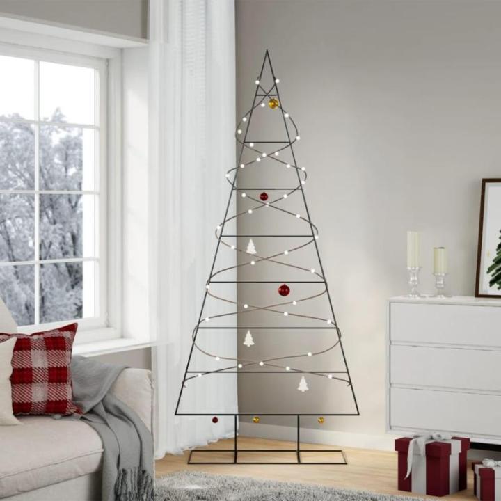 Metall Weihnachtsbaum Christbaum Groß Dekorationen Tannenbaum Metall Weihnachtsbaum Tanne Platzsparend DIY Dekoration-210 cm