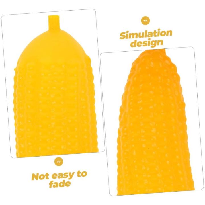 1 Satz Simulation Mais Maisdekor Requisiten Für Die Food-Fotografie Gemüse Foto Prop Spielzeug Lebensechter Mais Gefälschte Lebensmittelmodelle Essen Vorgeben Yellow Plastik 3st