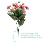 4 stuks kunstrozenbloemen, nepboeket, kunstzijde, bloemplanten, bloemstuk voor doe-het-zelf, binnen, buiten, keukentafel, tuinkantoor, bruiloftsfeestdecor - roze en lichtroze