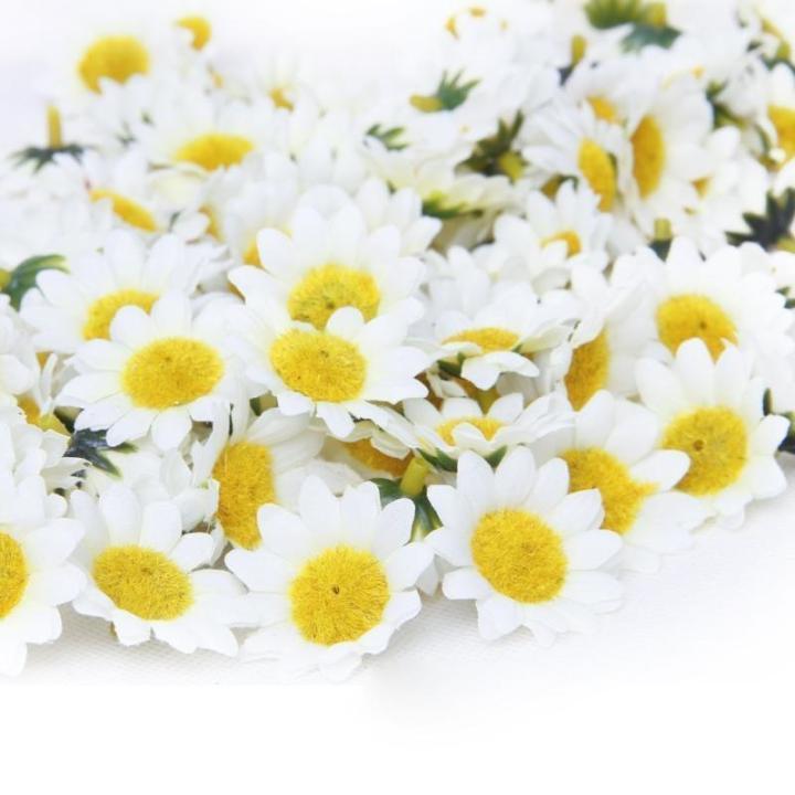 100 Stks Kunstmatige Gerbera Madeliefje Bloem Zonnebloem Hoofden voor DIY Wedding Party Decor