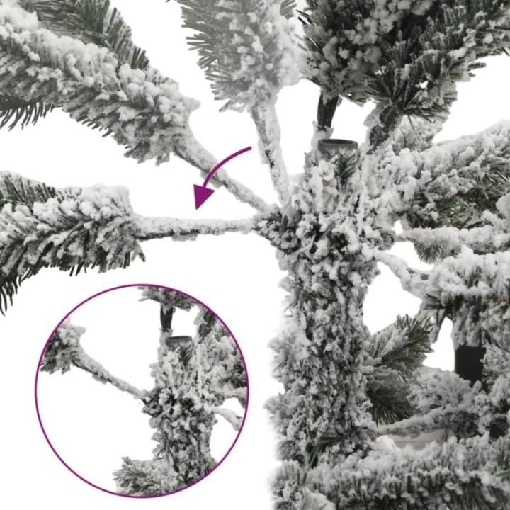 Tannenbaum Kunstbaum mit PVC-Spitzen, Weihnachtsdeko Dekobaum für Innen Außen Künstlicher Weihnachtsbaum Klappbar Beschneit 120 cm