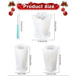 3 stuks kerstkaars mal siliconen, kerstboom kaars mal, DIY siliconen mal, kaars siliconen voor DIY geurkaars, kaars voor het gieten van kerstboom, kaars voor kerstdecoratie