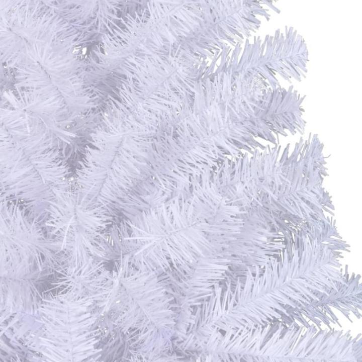 Kunstkerstboom met standaard, 210 cm hoog, kerstdecoratie, hoge kunstboom, pvc en staal, wit