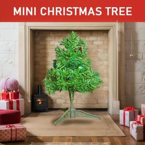 Künstlicher Mini-Weihnachtsbaum, 30,5 cm, künstlicher grüner Tisch-Weihnachtsbaum, Mini-Weihnachtsbaum für Tisch, Zuhause, Büro, Innen- und Außenbereich, Urlaubsdekoration (w