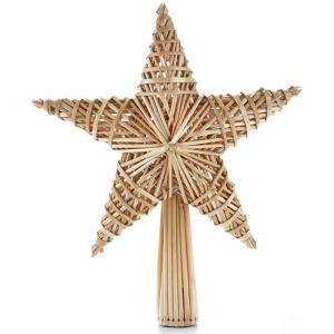 Stroboompiek - kerstboompiek ster van stro - kerstboomversiering van natuurlijk materiaal