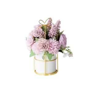 Kunstblumen Künstliche Pflanzen, europäische Keramikvase, Büro, Kaffee, Desktop, künstliche Blumen im Topf, künstliche Nelkendekoration für jeden Anlass