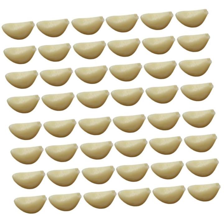 48 STK Simulierter Knoblauch Knoblauchflocken Prop Modell Künstliche Knoblauchzehen Modell Knoblauchzehen Geschälte Knoblauchzehen Grüner Knoblauch Knoblauch-Modell Küchendekor
