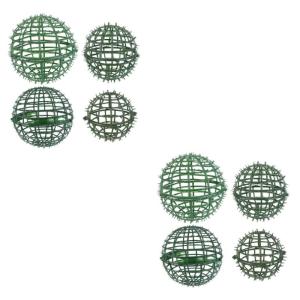 8 STK Blumenarrangement Künstliche Eukalyptus-Girlande Mailänder Grasballständer Rahmen Aus Künstlichen Pflanzen Faux Grüner Kugelrahmenständer Kunstlaub Blumenrahmen Green P