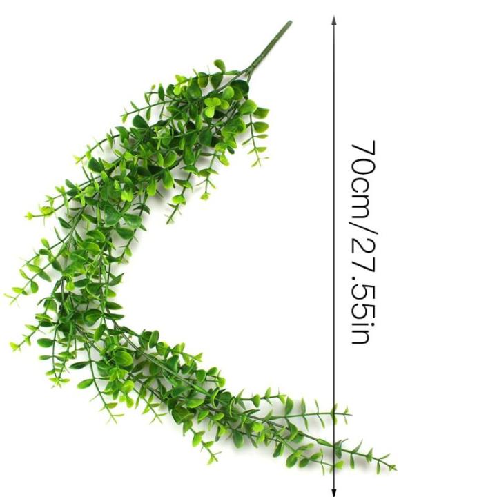 4 stuks groene kunstmatige hangende planten plastic planten nep klimop wijnstok nep-planten, kunstmatige trailing planten voor muur indoor buiten tuin bruiloft wanddecoratie
