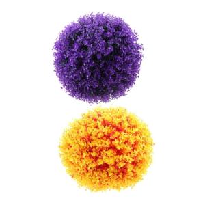 2St Eukalyptus-Grasball kunstpflanze kunstplflanze raumdeko dekorative Pflanzenkugel gefälschte Pflanzenkugeln gefälschter Pflanzenkugel-Anhänger Deckenornament Plastik