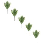 Norfolk Pine Kunstdennentakken, decoratie, Kerstmis, 45 cm, realistische kersttakken, Norfolk Xmas takken, doe-het-zelf, echt gevoel, groen, voor Kerstmis, binnen, 5 stuks
