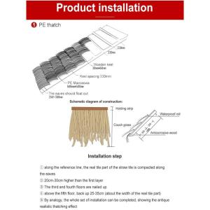 Simulation Thatch Tile Plastic Natural Wild Fake Straw Artificial Fake Thatch Straw Dekoration Bauernhaus Traufe Stroh Pe Flame Retardant Plastic (Farbe: Gelb A,Größe: 1St)