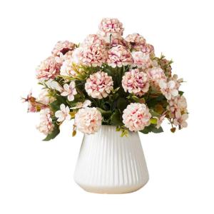 Kunstblumen Künstliche Rosenblumen, Topfschmuck, satte grüne Blätter, für Zuhause, Hochzeit, Büro, Tischdekoration, Geschenk für jeden Anlass