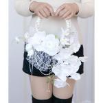 Hochzeits-Reifenstrauß, Hochzeits-Braut-Ansteckblumen, Handgelenk-Ansteckblumen, Hochzeitskranz für die Braut, Brautjungfern, Hochzeitsfeier
