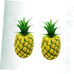 2 Sätze Lebensechte Fruchtdekoration Künstliche Früchte Plastikobst Tischdeko Esstisch Künstliches para Prop-Modell Früchte Foto Requisiten Nachahmung Ananas-Modell 2 Stück *