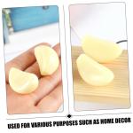 1 Satz 1 Satz Künstlicher Knoblauch Realistisches Gemüse Knoblauchflocken Modell Gemüsedekor Gefälschtes Gemüse Foto Requisiten Künstliches Gemüse Modell 12 Stück