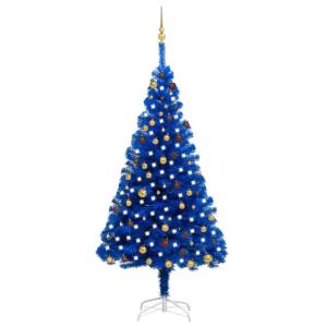 Künstlicher Weihnachtsbaum Beleuchtung & Kugeln Blau 210 cm, Tannenbaum Künstlich, Christmas Tree, Tannenbaum Deko, Weihnachtsbäume, Christbaum - 3077510