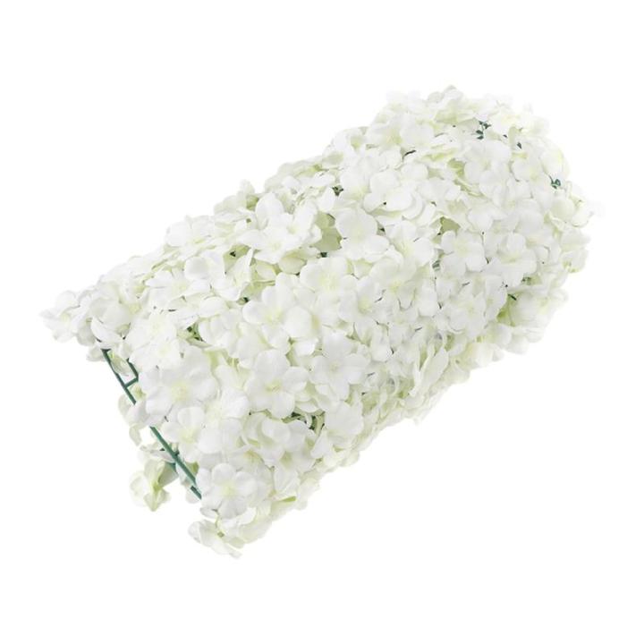 Kunstplanten, bloemen, muur, 10 stuks, kunstplanten, gazon, kunstplantenwand, 40 × 60 cm, wit