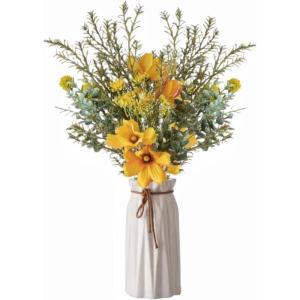 , kunstplanten, kunstboeket, zijden bloemen, voor bloemstukken, decoratie voor bruiloft, thuis, keuken, tuinfeest, kerst, tafeldecoratie, geel