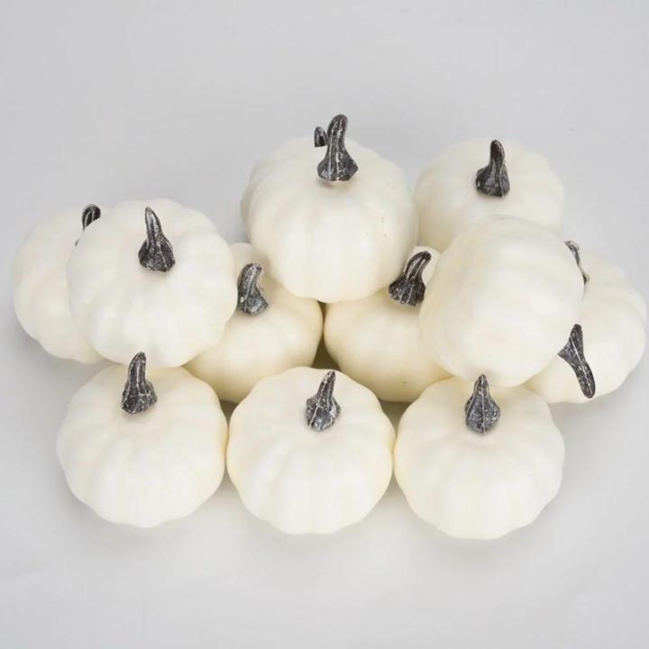 12 stuks pompoenen herfstdecoratie pompoenen decoratieve pompoenen herfstdecoratie herfstdecoraties kunstpompoenen voor herfst Thanksgiving Halloween feestdecoratie thuis boerderij