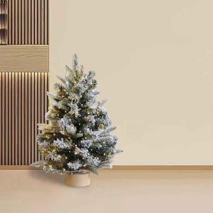 Weihnachtsbaum, Künstlicher Weihnachtsbaum mit grau-goldene Zweige, Mini Kleiner weihnachtsbäume Geschmückt künstlich Tisch Tannenbaum Geschmückter Christmas Tree Christbaum W