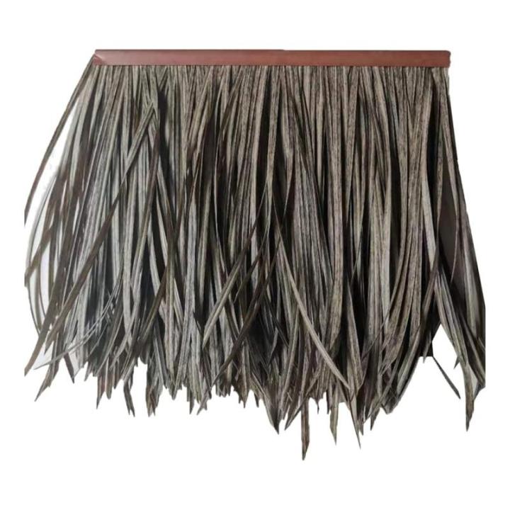 Palm Thatch Roll kunststro, kunststof, kunstpvc, houten huis, paviljoen, fake stro, natuurlijke dakdecoratie, vuurvast en vlamvertragend Thatch Roll, kleur: geel A, maat: 4 stuks