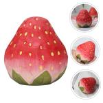 4 Stück Erdbeergarnitur bürodeko büro Dekoration Kreatives Tischdekor wohnzimmerdeko künstliche rote Erdbeeren naturgetreue Fruchtdekorationen Fruchtmodell Foto-Requisite höl