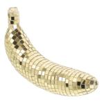 4 Stück Disco-Banane Spiegel-Disco-Ornament nautisch Dekorationen bürodeko büro Dekoration glitzernde Netzstrümpfe Hochzeitsdekoration Bananenfigur für den Tisch Obstdekor Sc