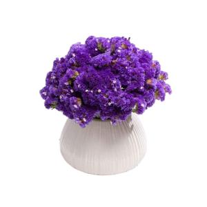 Kunstblumen Realistische künstliche Blume, künstliche Gypsophila-Blume mit Vase, getrocknete Blumen, Dekoration für Zuhause, Küche, Büro, Hotel für jeden Anlass