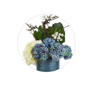 Kunstblumen Künstliche Blume mit Glasvase für Heim-, Hochzeits-, Restaurant- und Bürodekoration, Seidenblumen-Blumenarrangements für jeden Anlass