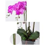 Kunstblumen Künstliche Pflanzen, Phalaenopsis-Orchideen-Blumenarrangement in Vase, realistische Orchideen-Blumenpräsentation im Topf für Zuhause für jeden Anlass
