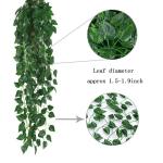 Kunstklimopslinger, 84 poten, 12 strengen, bladeren, wijnstokken, groene planten, slinger, ophanging, , canvas, achtergrond, bruiloft, boog, muur, jungle, tafel, feest, decoratie,