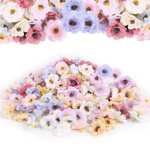 , 200 stuks, mini kleurrijke madeliefjes, bloemkoppen, mini-, bloemkoppen, kleurrijke mini-zijden bloemen, decoratieve bloemen, , bloemendecoratie