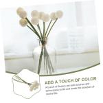 1Stk Simulierte Kugelchrysantheme Blumendekor selber Machen Hochzeitssträuße Layout- künstliche Blumen künstliche blüten schmücken Blumenarrangement Strauß Plastik Weiß