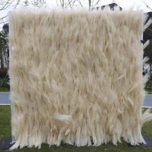 Blumen-Wandpaneel-Hintergrund-Dekor – Beige Künstliche Blumen-Hintergrund Für Hochzeit, Party, Blumen-Geburtstagsdekorationen, Hängende 3D-Fake-Hortensien-Wanddekoration(3M*3M