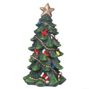 Weihnachtsbaum-Dekoration aus Kunstharz, Weihnachtsstil-Figuren, Mini-Weihnachtsmotive, Miniatur-Handwerk, DIY-Desktop-Dekoration (13 cm)